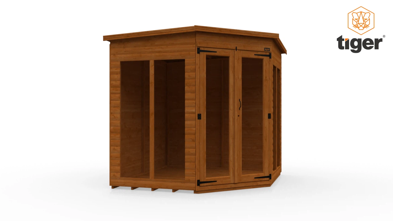 Tiger Loglap Vista Corner Summerhouse | 360 View | 7x7w