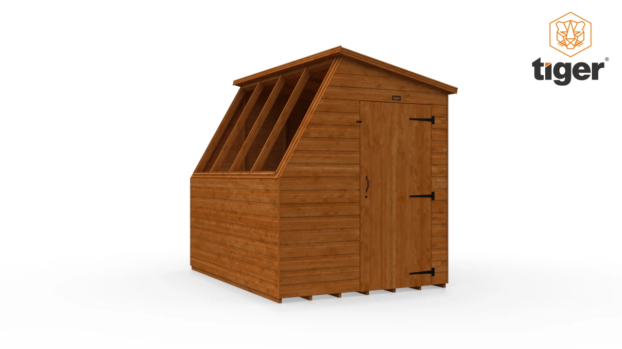 Tiger Potting Shed | Right Hand Door| 360 View | 8x6w