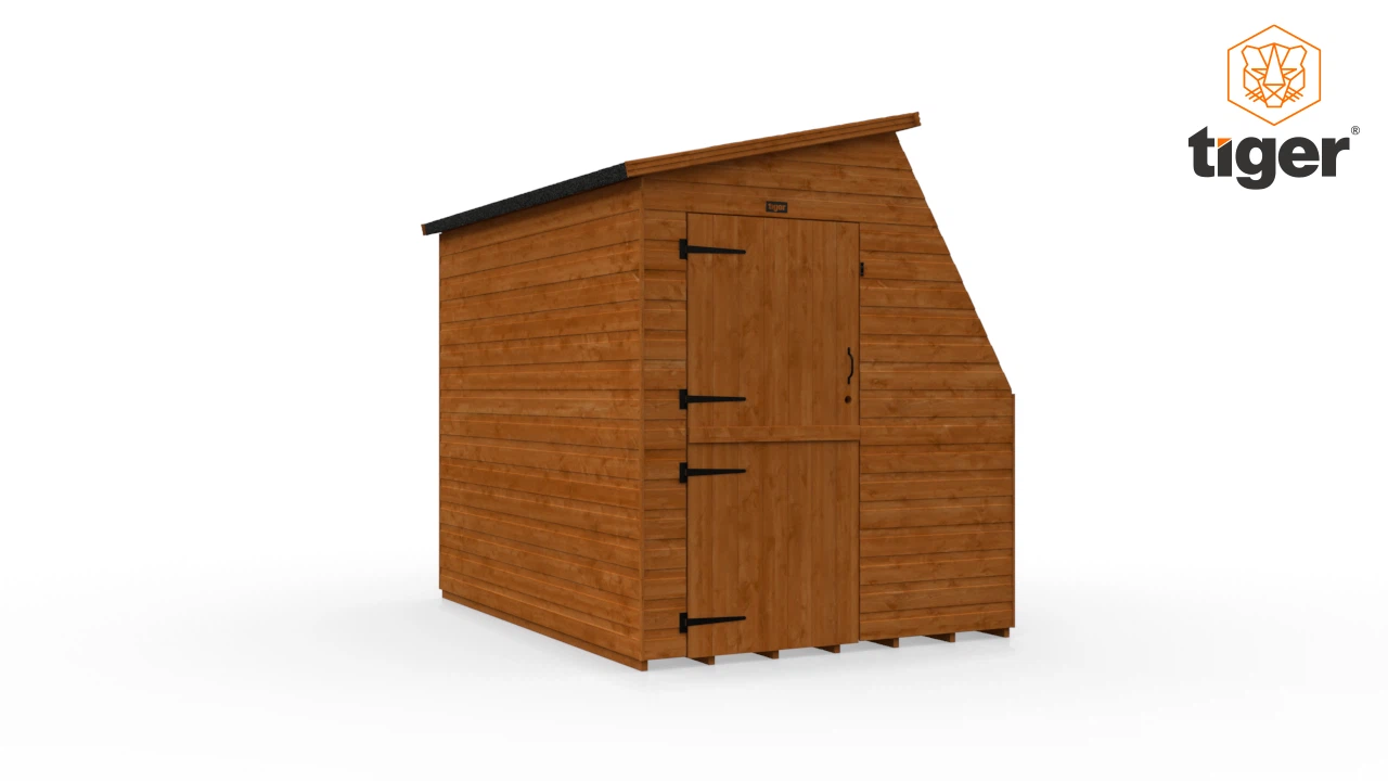 Tiger Potting Shed | Left Hand Stable Door | 360 View | 8x6w