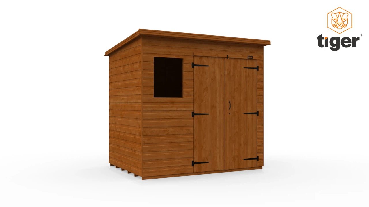 Tiger Shiplap Pent | Double Door | 360 View | 7x5w